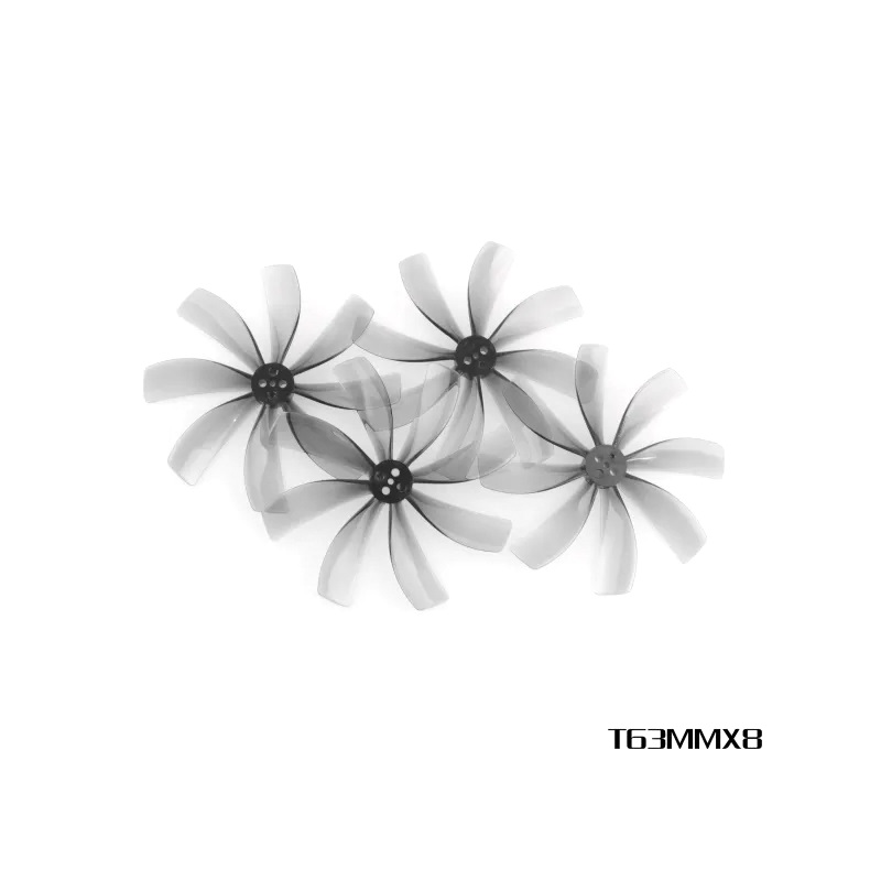 HQProp T63MMX8 Poly Carbonate Propeller (2CW+2CCW) - Light Grey - Image 3
