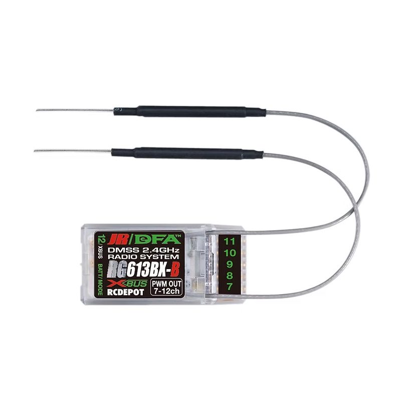 JR Propo RG613BX-B(7ch-12ch) 2K Receiver - Glassy White - Image 3