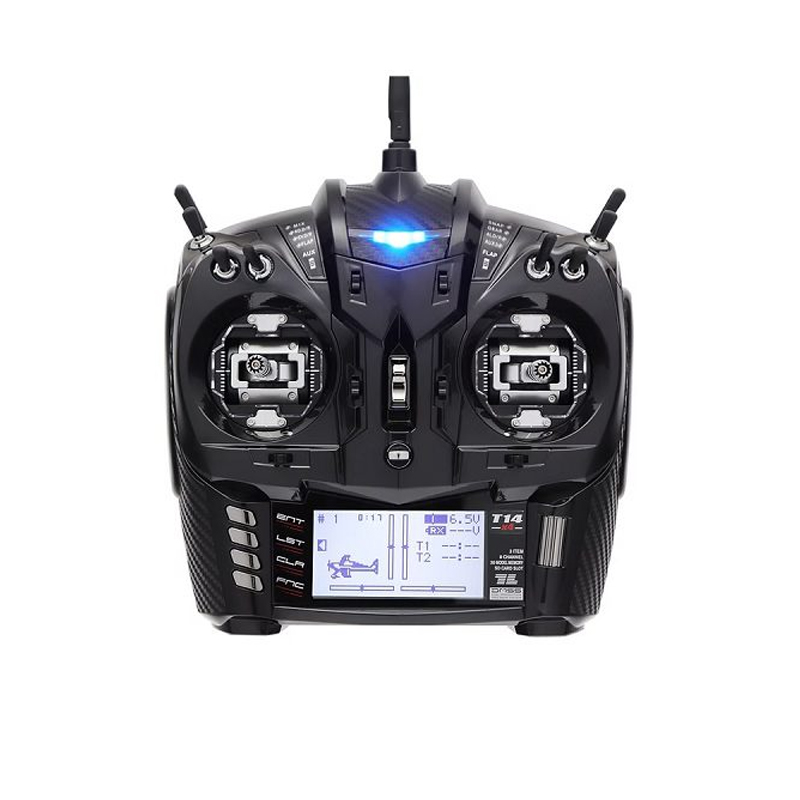 JR Propo T14 x 4 CNC Machined Gimbals Black Pearl Radio Transmitter - Mode2, Without Battery