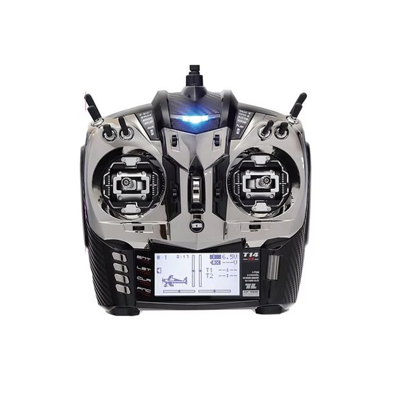 JR Propo T14X4 CNC Machined Gimbals Chrome Radio Transmitter - Mode2 / Without Battery