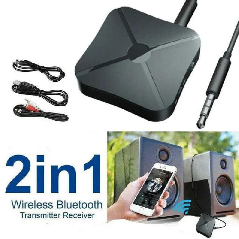 KN319 Bluetooth 5.0 2-in-1 Audio Transmitter & Receiver w/ RCA & AUX - Image 4