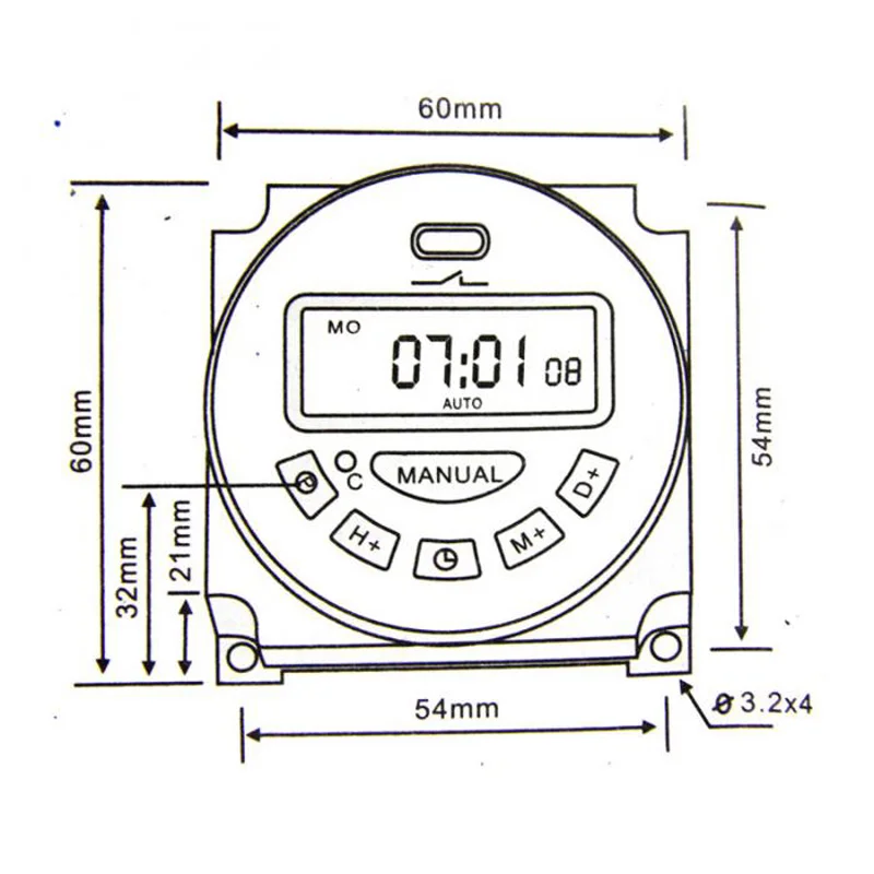 L701 Microcomputer Programmable Electronic Timer Switch 250V 16A LCD - Image 5
