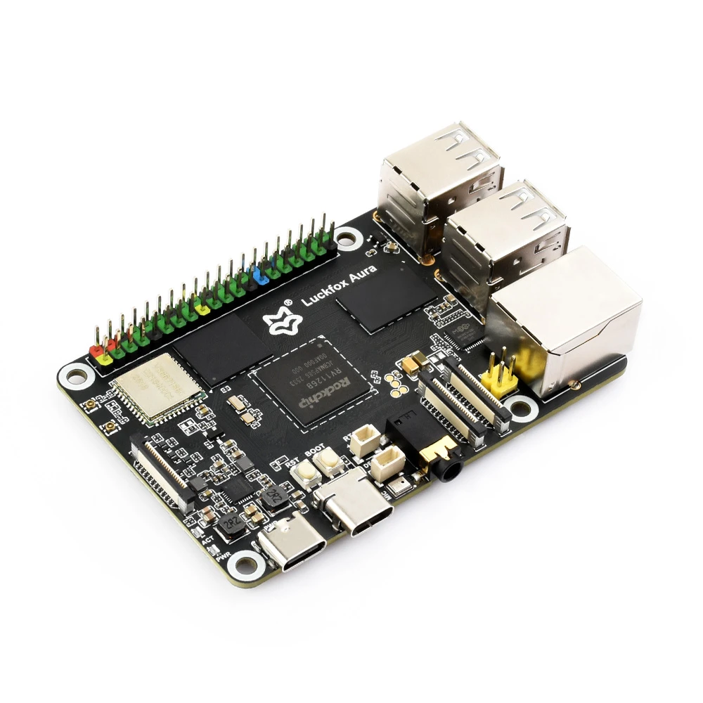 Luckfox Aura Linux Dev Board w/ 1GB RAM, 8GB eMMC, Wi-Fi 6 & PoE - Image 3