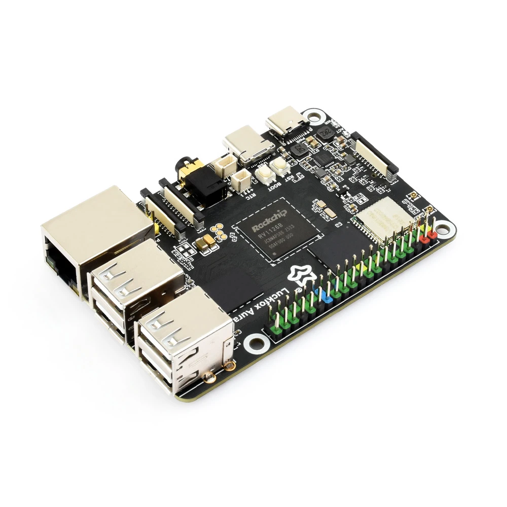 Luckfox Aura Linux SBC: 2GB RAM, 64GB eMMC, Wi-Fi 6, PoE
