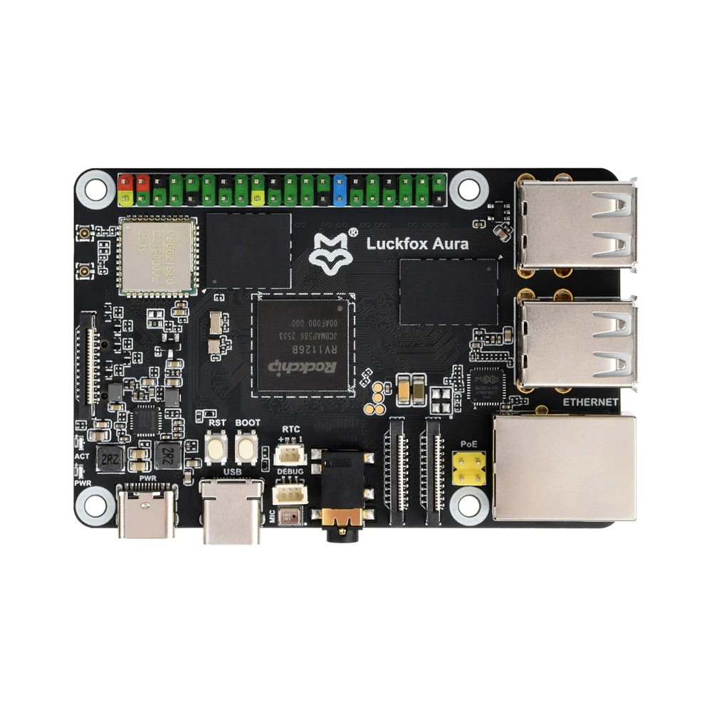 Luckfox Aura Linux SBC: 2GB RAM, 64GB eMMC, Wi-Fi 6, PoE - Image 2
