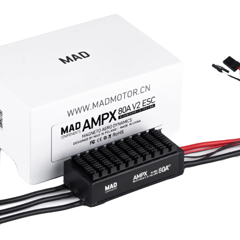 MAD Components Components AMPX 80A 5-14S Drone ESC Black V2.0 - Image 3