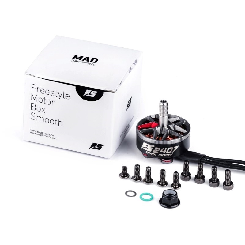 MAD Components Components FS 2407 SPARK FPV Drone Motor 1900KV - 6S - Red - Image 3