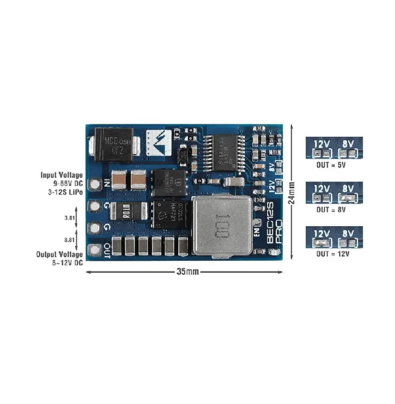 Matek Systems 12S Pro BEC - 9-55V Input, 5A Output - Image 2