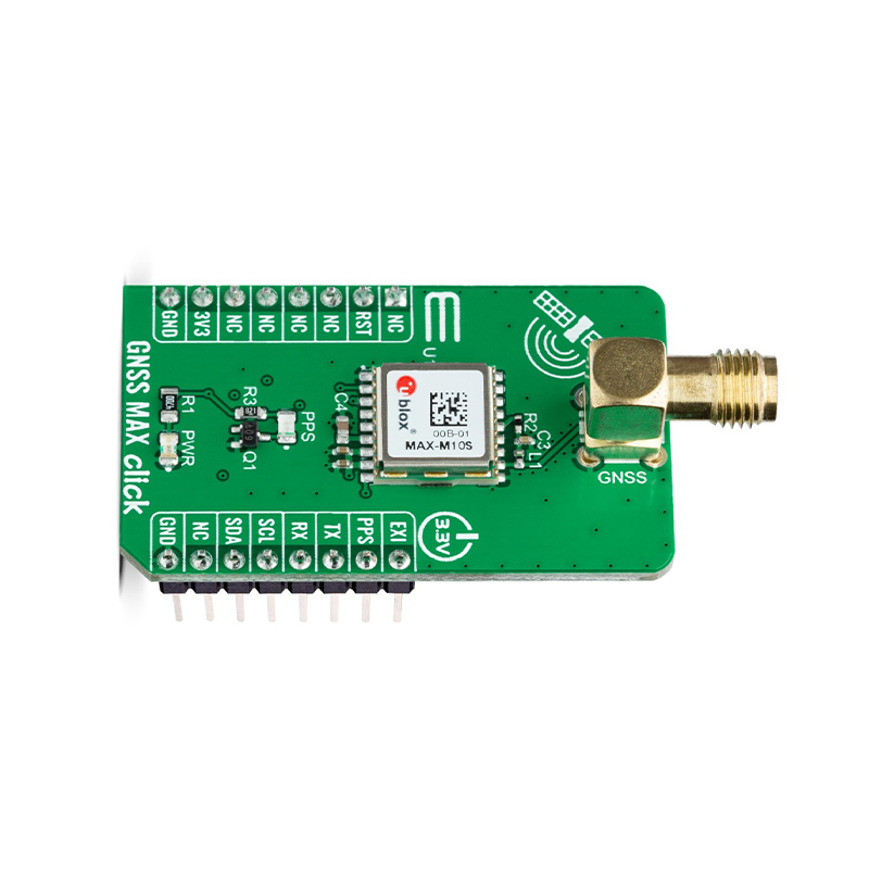 Mikroe GNSS MAX CLICK u-blox MAX-M10S GPS Receiver UART I²C