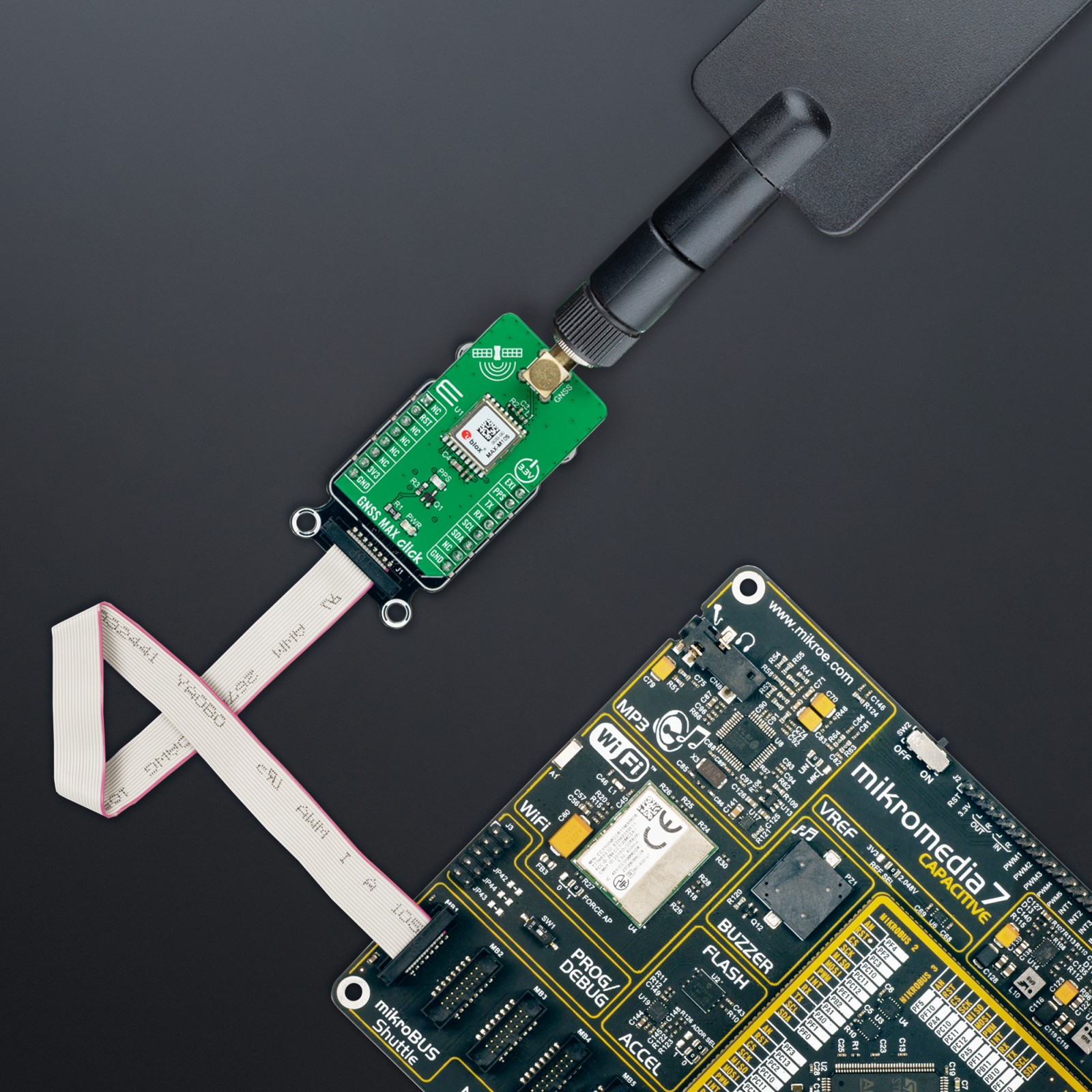 Mikroe GNSS MAX CLICK u-blox MAX-M10S GPS Receiver UART I²C - Image 6