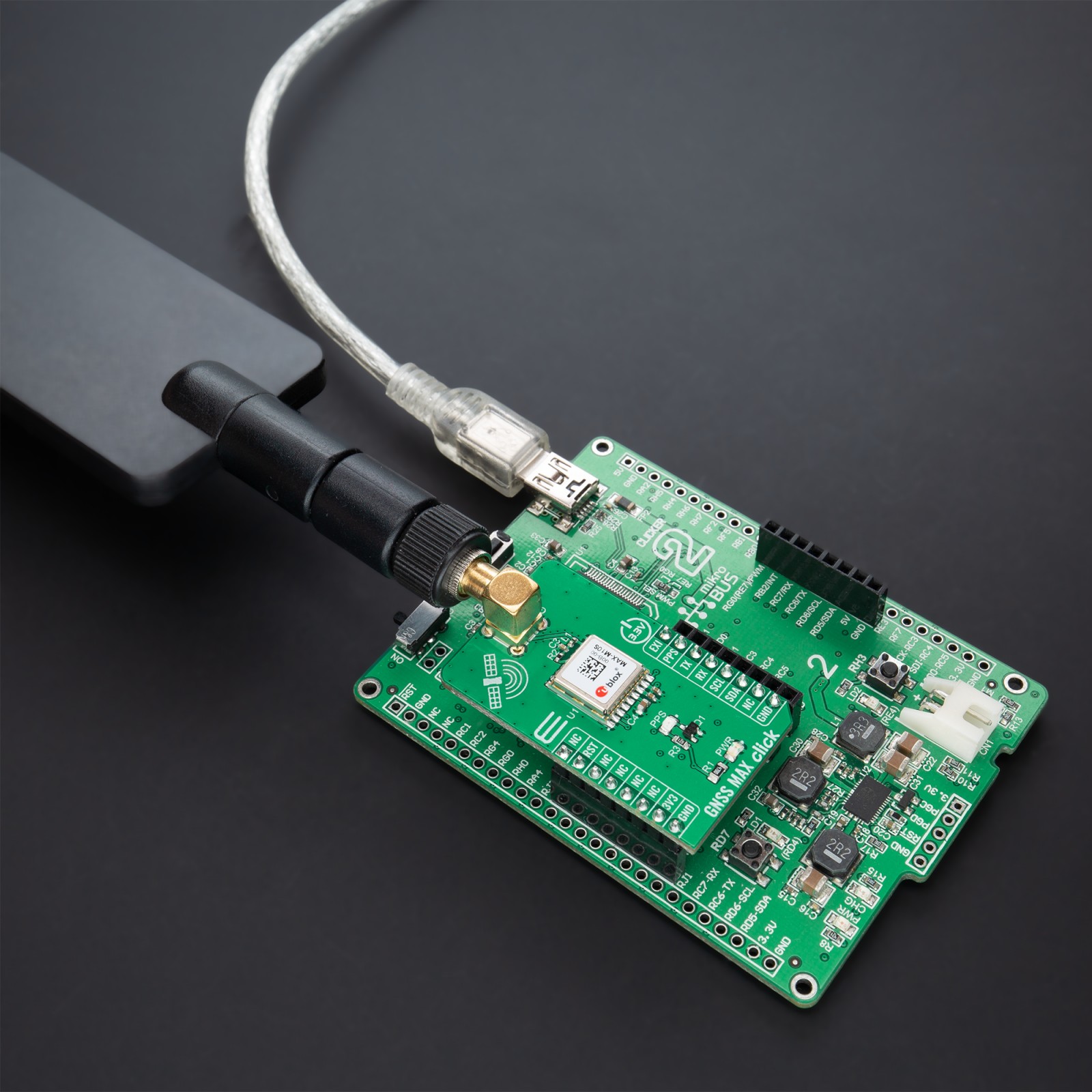 Mikroe GNSS MAX CLICK u-blox MAX-M10S GPS Receiver UART I²C - Image 7