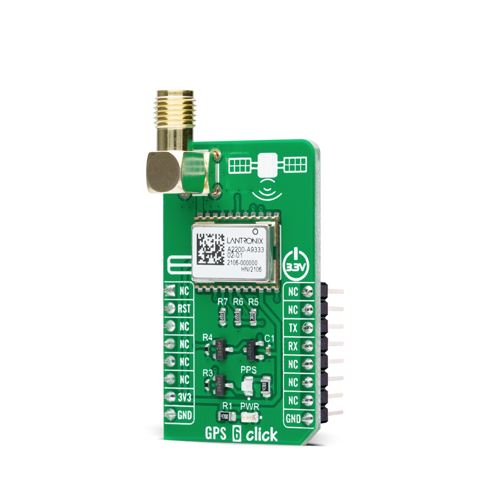 Mikroe GPS 6 Click A2200-A Receiver Board 1.575MHz L1 GPS - Image 2