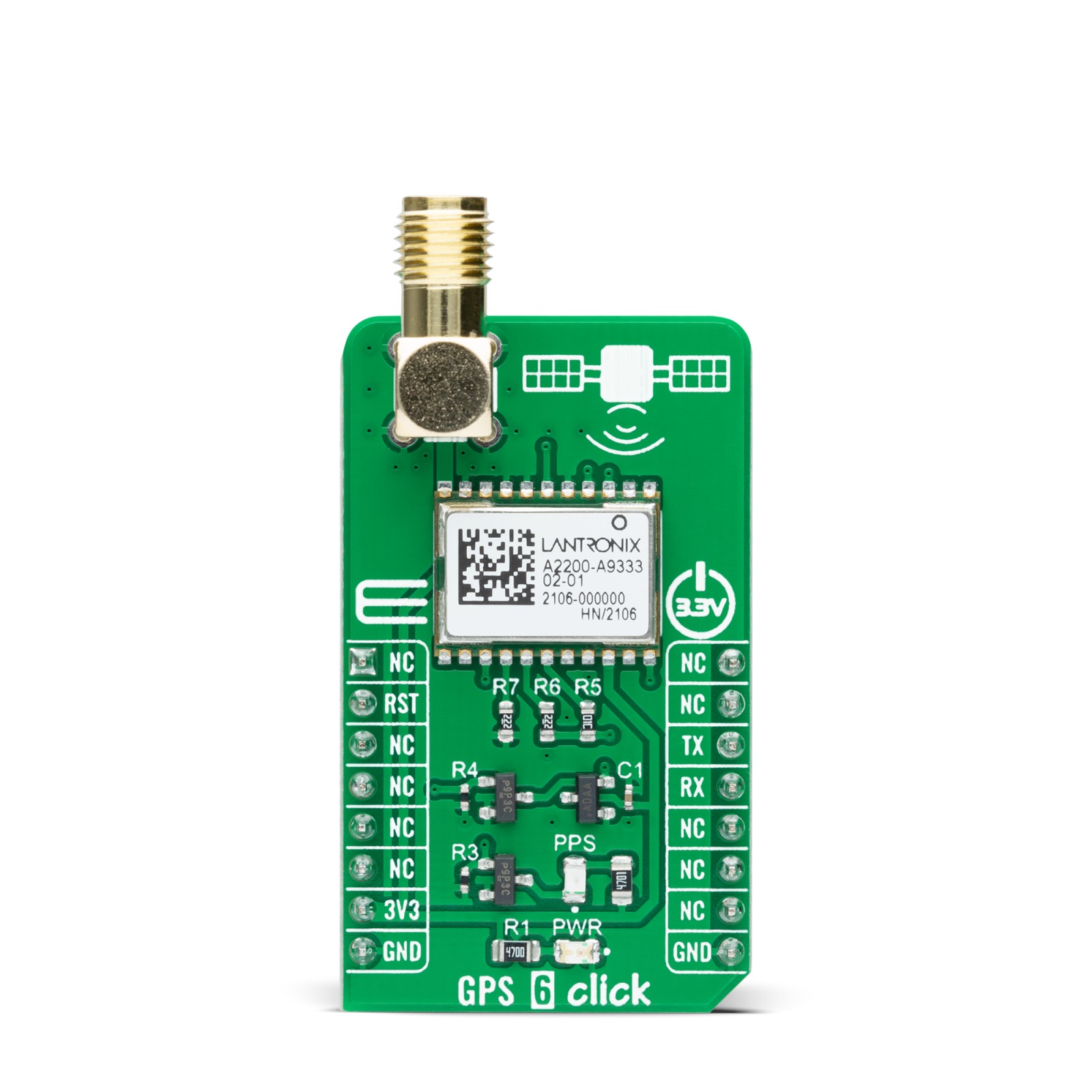 Mikroe GPS 6 Click A2200-A Receiver Board 1.575MHz L1 GPS - Image 3