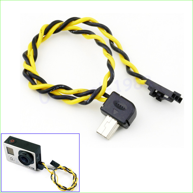 Mini USB (90° Connector) to FPV AV Output Cable for GoPro Hero 3 - Image 2