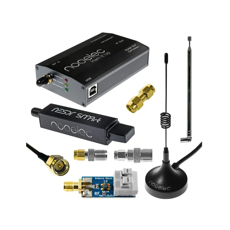 Nooelec NESDR SMArt v5 Bundle - HF/VHF/UHF RTL-SDR Blog Kit w/ Ham It Up Upconverter