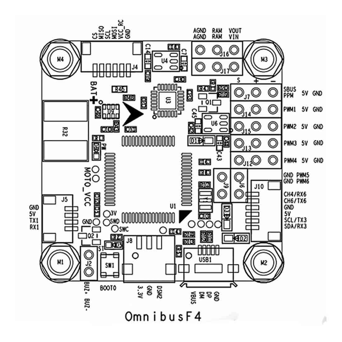 OMNIBUS F4 V2 PRO Flight Controller with SD Card Slot & BEC - Image 5