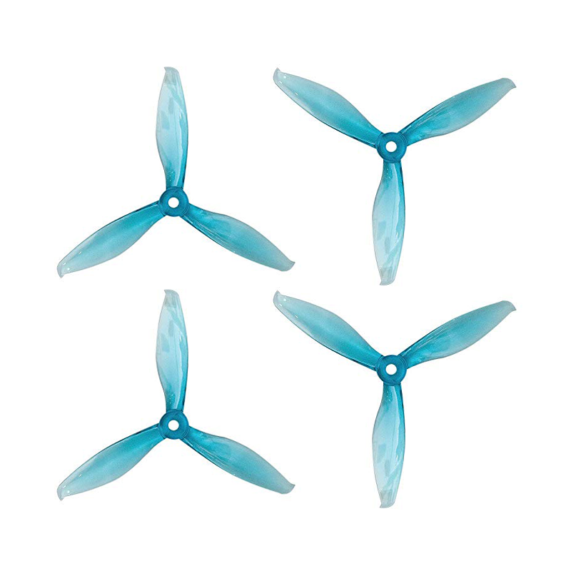 OrangeRX HD 5149 (5.1x4.9) Tri-Blade Flash Propellers 2CW+2CCW - Transparent Blue - Image 2
