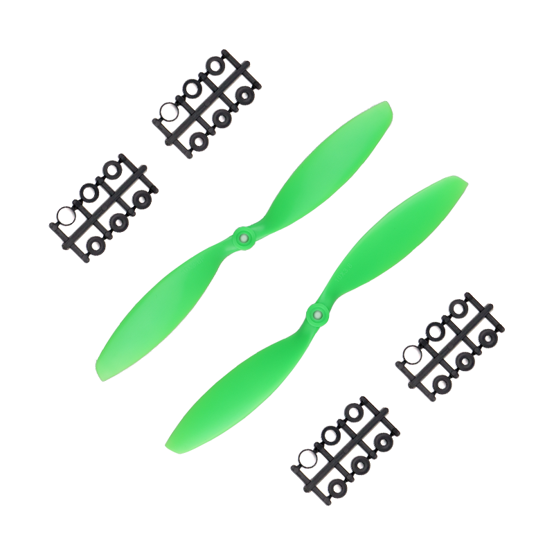 OrangeRX HD Propellers 1038 (10x3.8) ABS 1CW+1CCW Pair - Green - Image 2