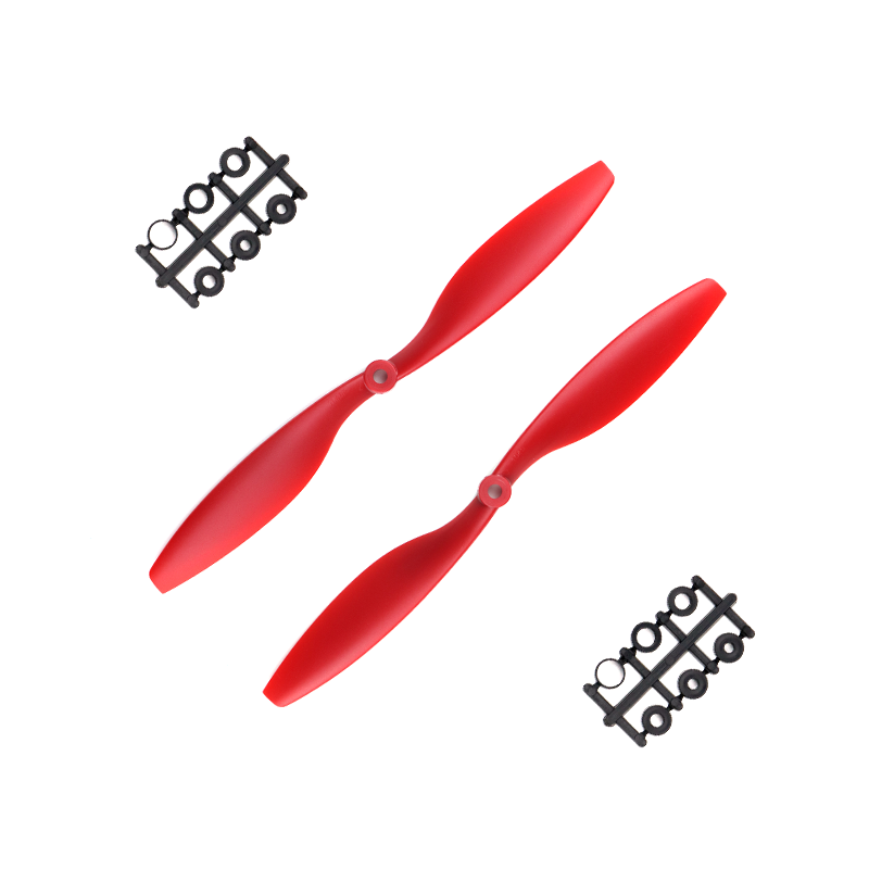 OrangeRX HD Propellers 1045 (10x4.5) ABS 1CW+1CCW Pair - Red - Image 2
