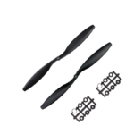 OrangeRX HD Propellers 1245 (12x4.5) Carbon Nylon - 1CW+1CCW Pair - Black