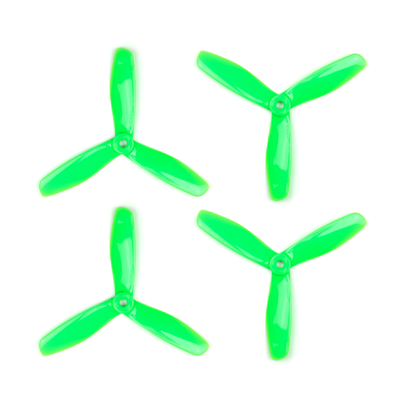 OrangeRX HD Propellers 5045 (5x4.5) Tri-Blade Bullnose Polycarbonate 2CW+2CCW - Green - Image 2