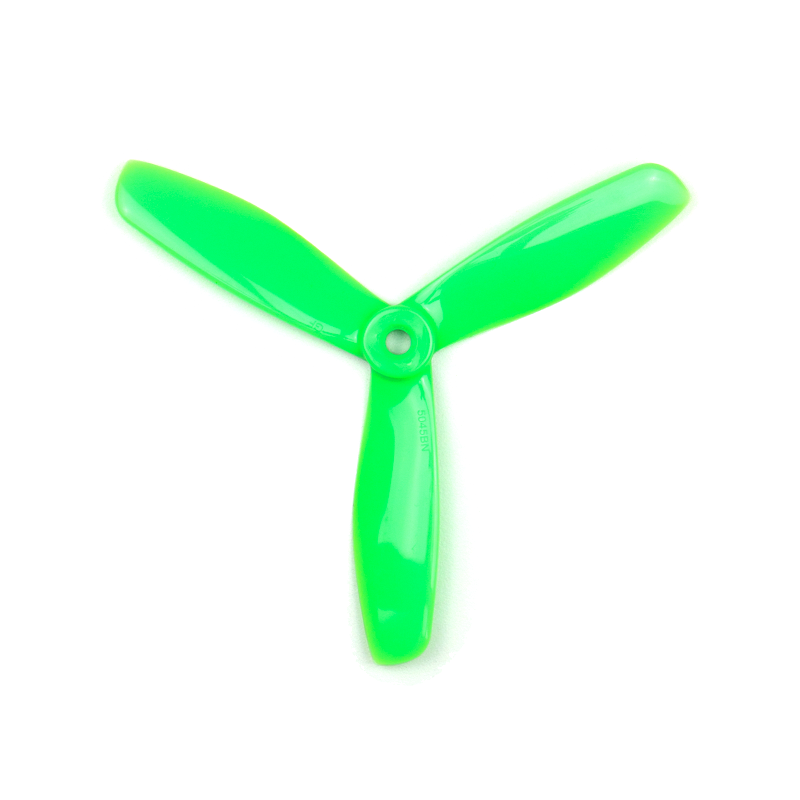 OrangeRX HD Propellers 5045 (5x4.5) Tri-Blade Bullnose Polycarbonate 2CW+2CCW - Green - Image 3