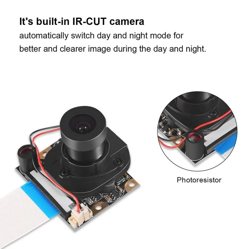 OV5647 5MP 1080P IR-Cut Camera for Raspberry Pi 3/4 w/ Auto Day/Night Mode - Image 7