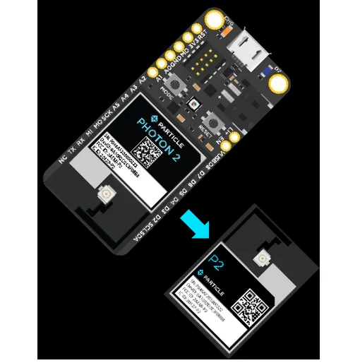 Particle Photon 2 IoT Development Board (Wi-Fi 2.4/5GHz & BLE 5.3) - Image 2