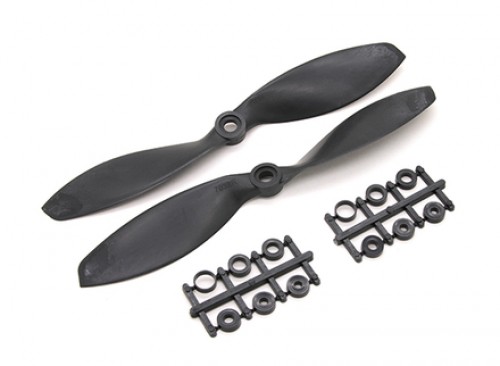 Pro-Range 1347 (13x4.7) Carbon Nylon Propellers 1CW+1CCW Pair - Black - Image 2