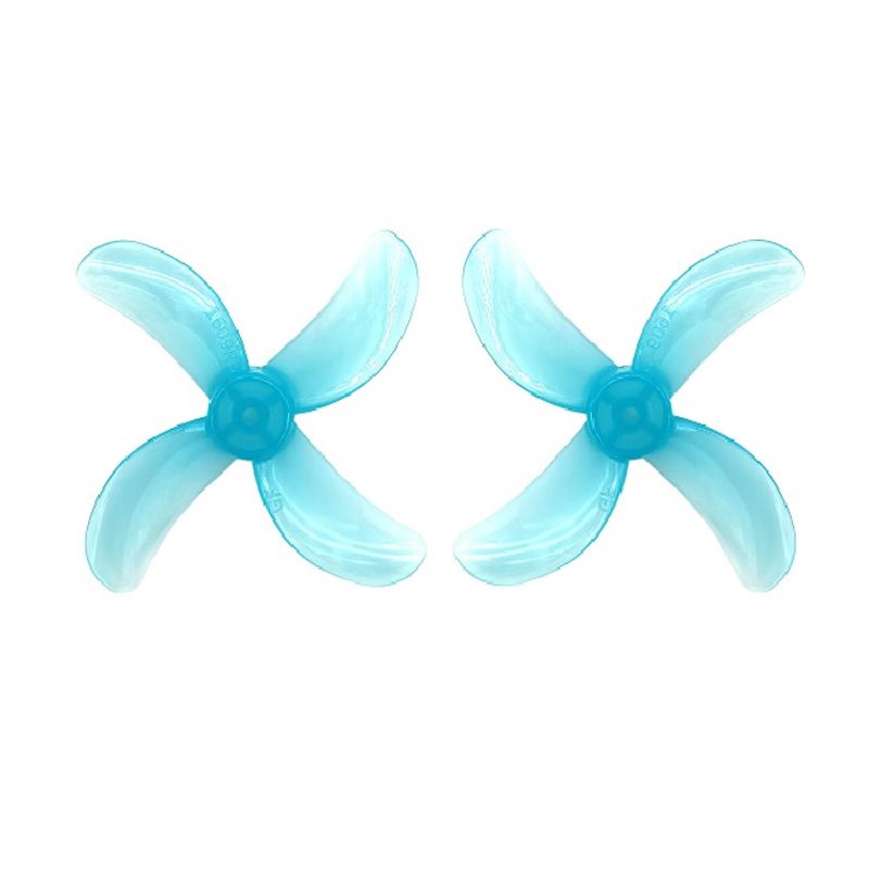 Pro-Range 1609 40mm 4-Blade 1.5mm Shaft Propellers 4CW+4CCW - Clear Blue - Image 2