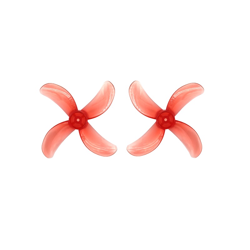 Pro-Range 1609 40mm PC 4-Blade 0.8 Pitch Propellers 4CW+4CCW - Clear Red - Image 2
