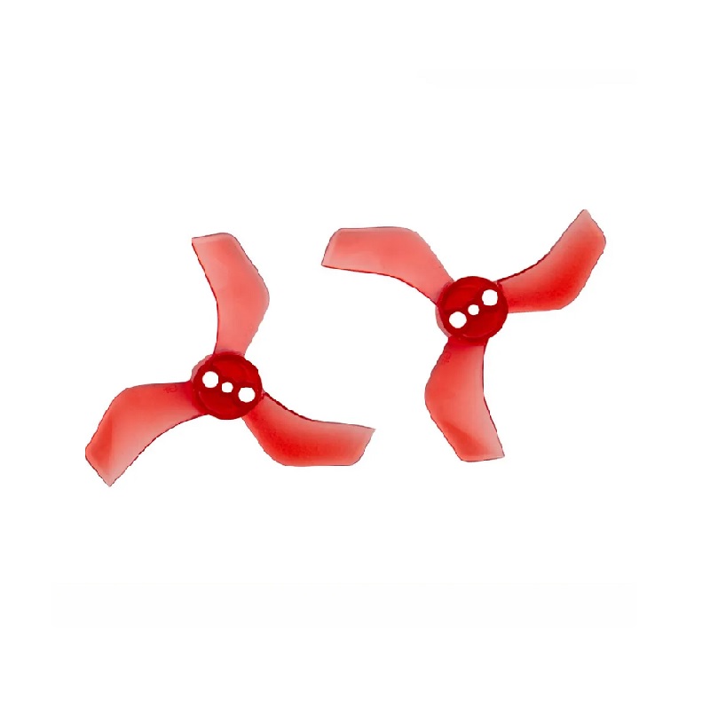 Pro-Range 1635 40mm 3-Blade 3.5" Pitch PC Propellers 4CW+4CCW - Clear Red - Image 2