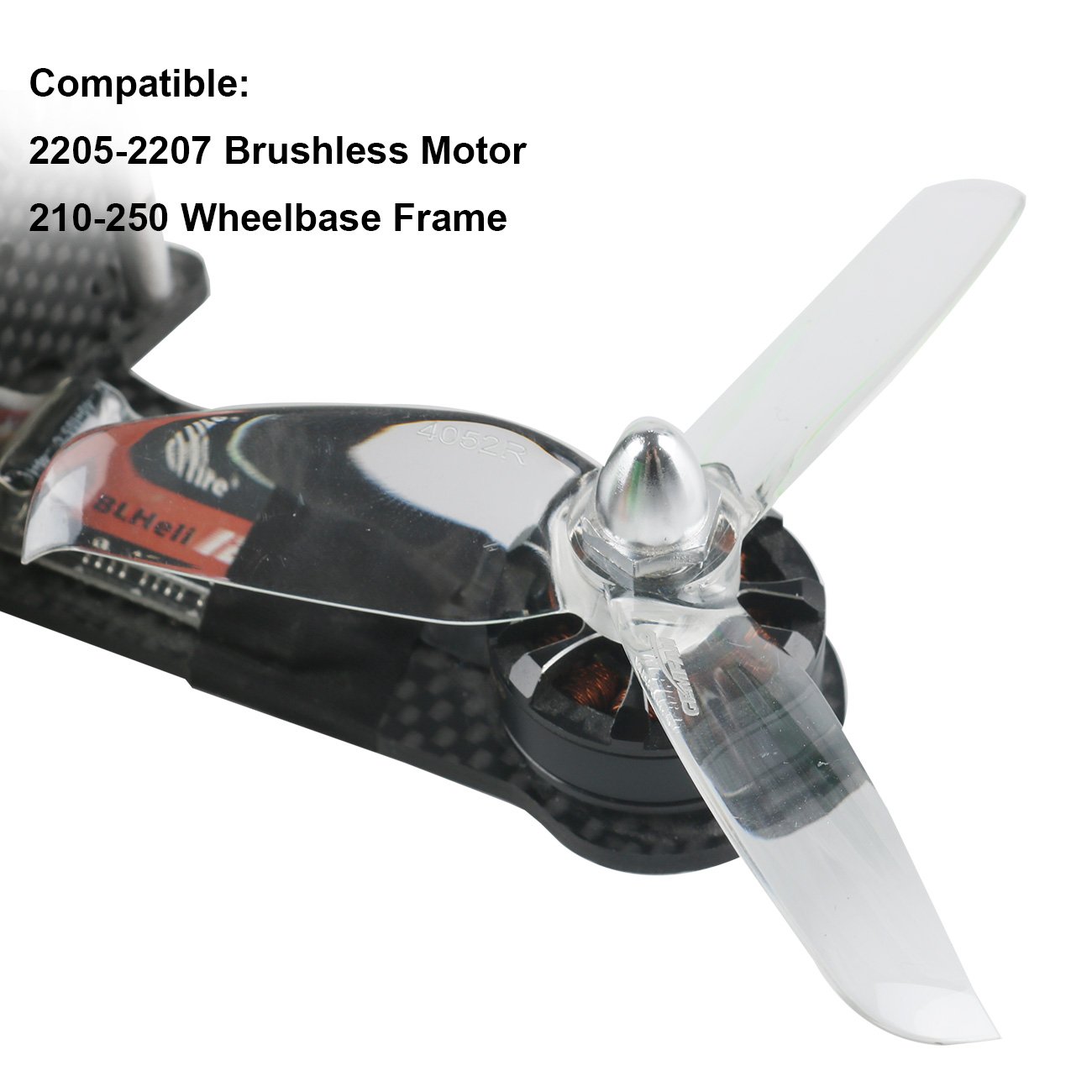 Pro-Range 4052 (4x5.2) Tri-Blade Flash Propellers 2CW+2CCW 2 Pair - Transparent - Image 5