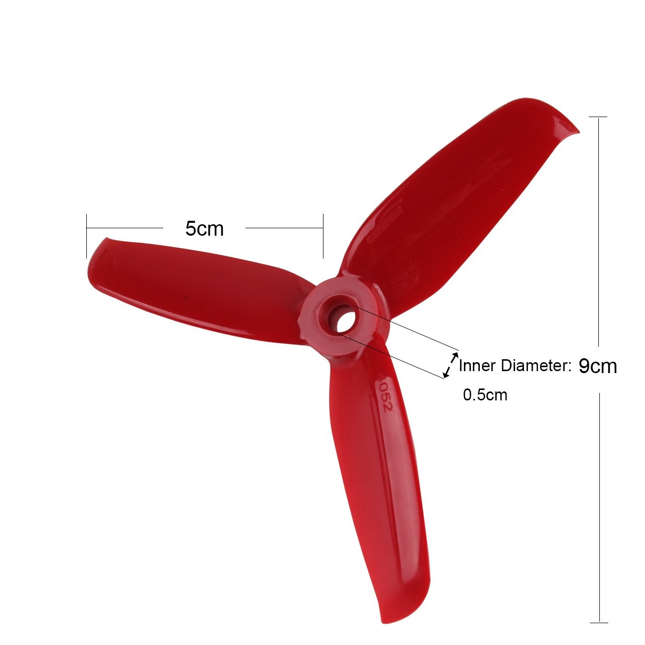 Pro-Range 4052 Tri-Blade Flash Propellers 2CW+2CCW 2-Pair - Ferrari Red - Image 3