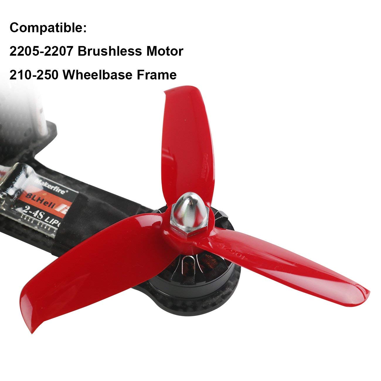 Pro-Range 4052 Tri-Blade Flash Propellers 2CW+2CCW 2-Pair - Ferrari Red - Image 5