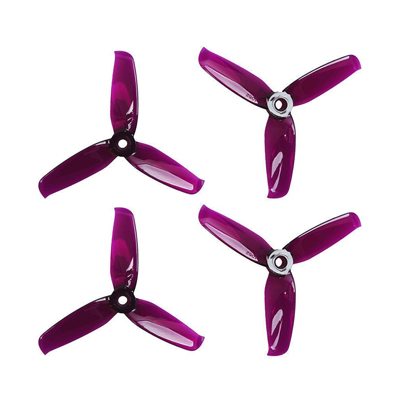 Pro-Range 4052 Tri-Blade Flash Propellers 2CW+2CCW 2 Pair - Transparent Purple - Image 2