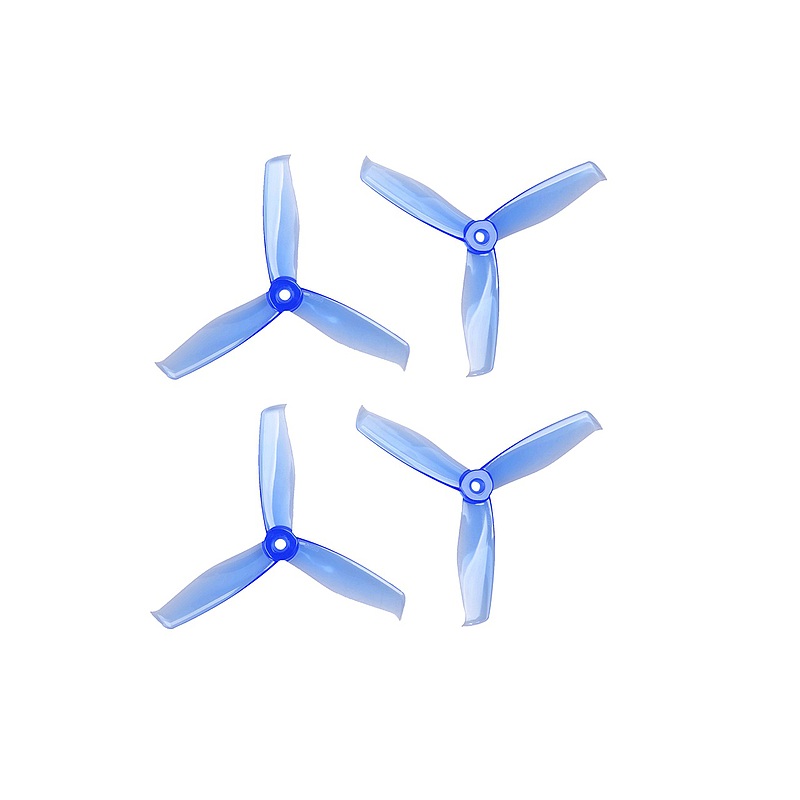 Pro-Range 5055 Tri-Blade Flash Propellers 2CW+2CCW 2 Pair - Clear Blue - Image 2
