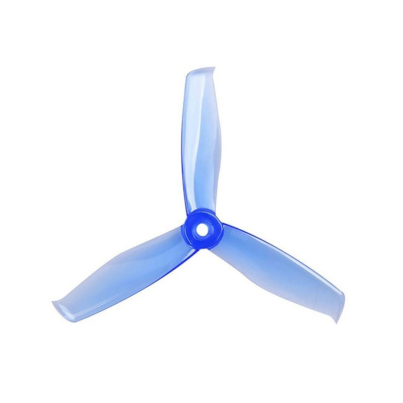 Pro-Range 5055 Tri-Blade Flash Propellers 2CW+2CCW 2 Pair - Clear Blue - Image 3
