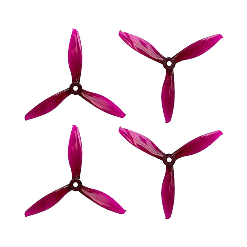 Pro-Range 5149 (5.1x4.9) Tri-Blade Flash Propellers 2CW+2CCW - Transparent Purple - Image 2