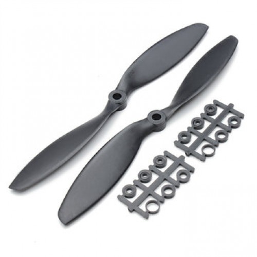 Pro-Range 8038 (8x3.8) Carbon Nylon Propellers - 1CW+1CCW Pair - Black - Image 2