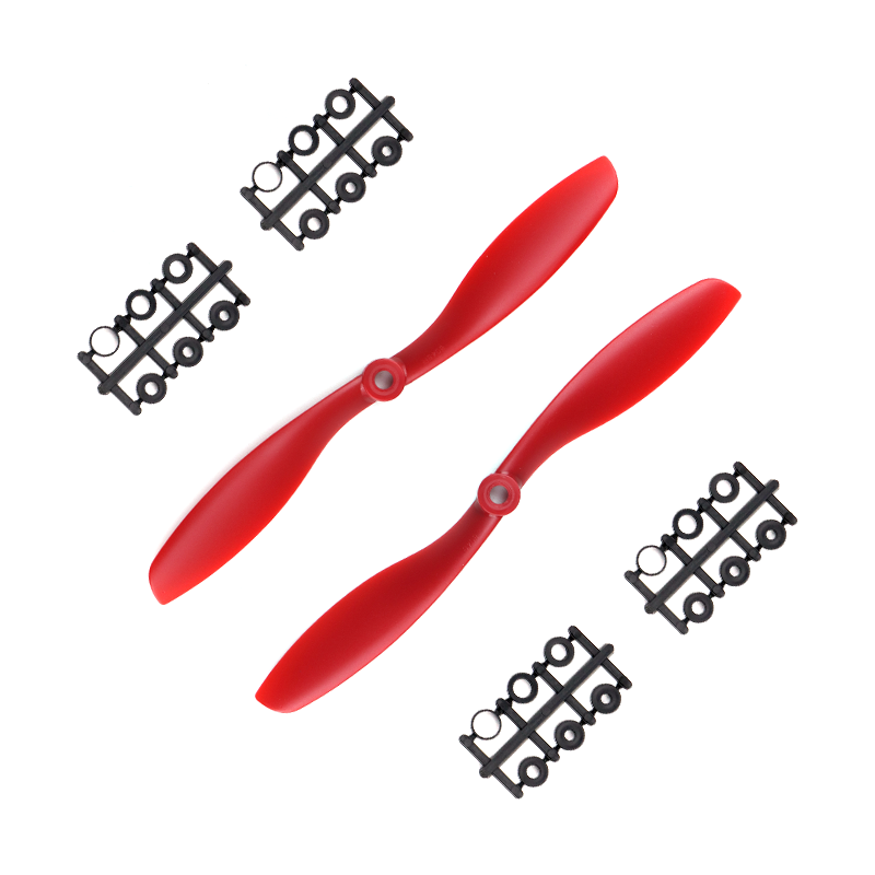 Pro-Range 8045 (8x4.5) ABS Propellers 1CW+1CCW Pair - Red - Image 2