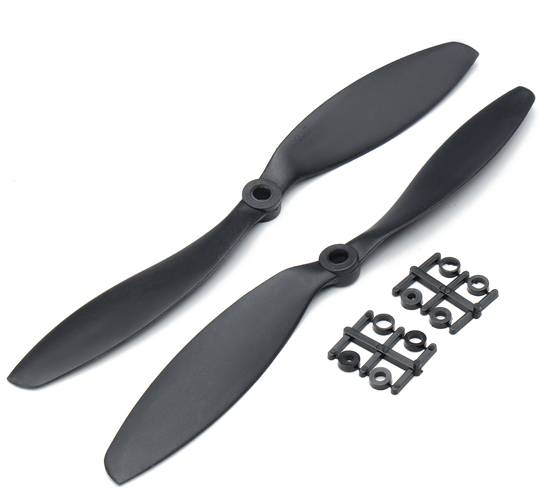 Pro-Range Propellers 1238 (12x3.8) ABS Black 1CW+1CCW Pair - Image 2