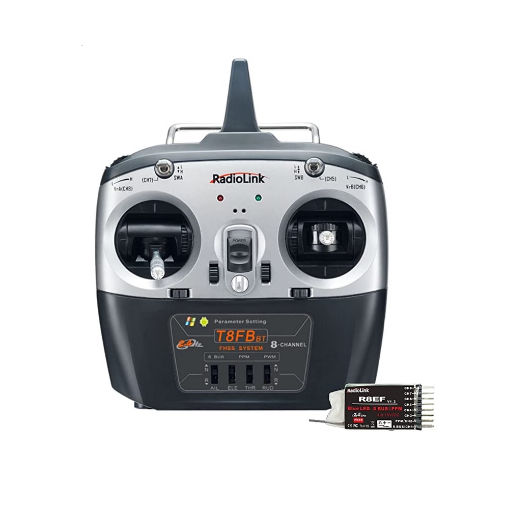 RadioLink T8FB 2.4GHz 8-Channel RC Remote Transmitter with R8EF Receiver