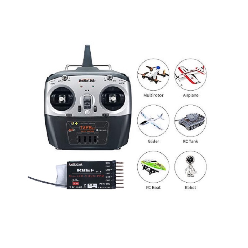 RadioLink T8FB 2.4GHz 8-Channel RC Remote Transmitter with R8EF Receiver - Image 3