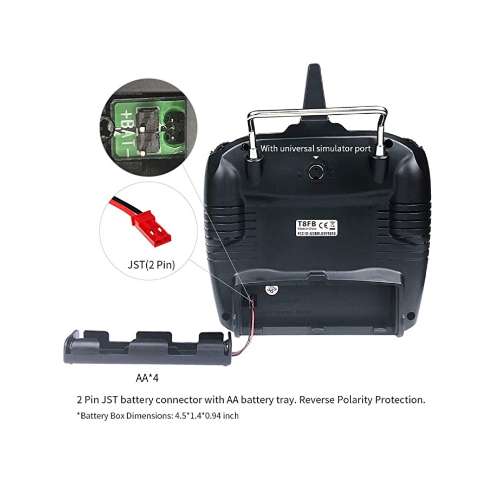 RadioLink T8FB 2.4GHz 8-Channel RC Remote Transmitter with R8EF Receiver - Image 5
