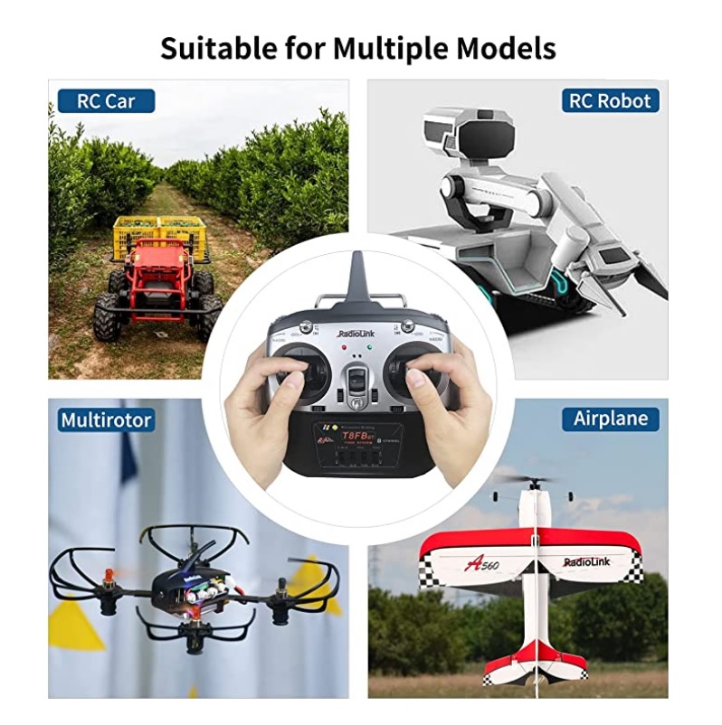 RadioLink T8FB 2.4GHz 8-Channel RC Remote Transmitter with R8EF Receiver - Image 7