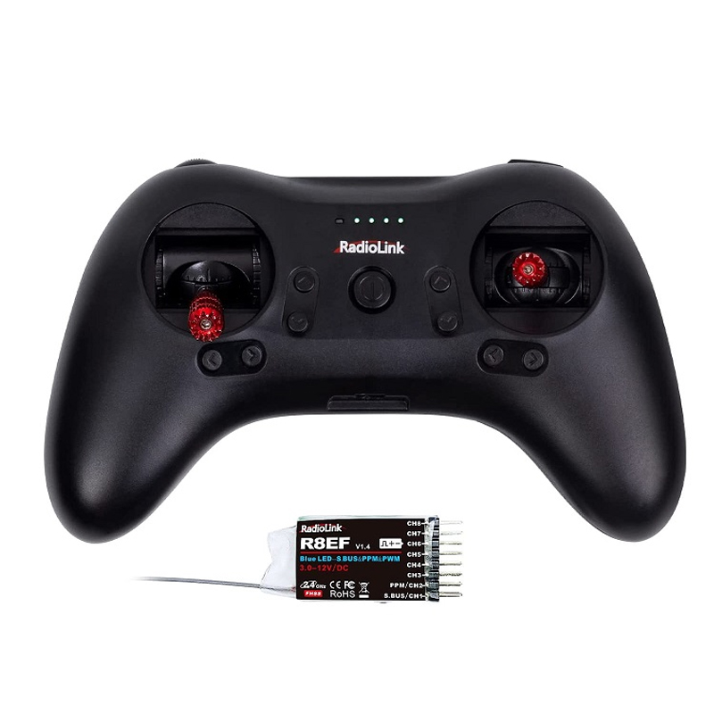 RadioLink T8S 2.4GHz 8CH Transmitter + R8EF Receiver with Built-in Rechargeable Battery and Bluetooth