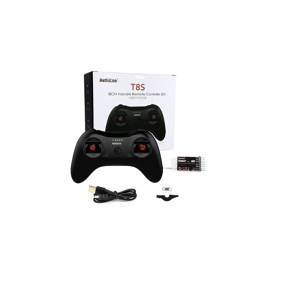 RadioLink T8S 2.4GHz 8CH Transmitter + R8EF Receiver with Built-in Rechargeable Battery and Bluetooth - Image 2
