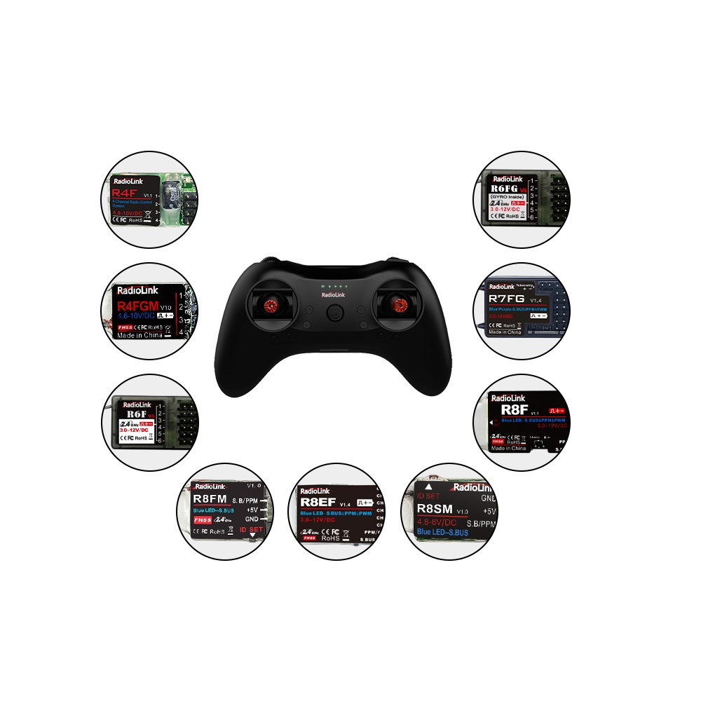 RadioLink T8S 2.4GHz 8CH Transmitter + R8EF Receiver with Built-in Rechargeable Battery and Bluetooth - Image 4