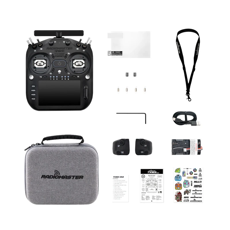 RadioMaster TX16S MK3 Radio Controller (ELRS / M2) - Black / Transparent Charcoal - Image 4